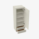 SL-W2D1854 Single Door Cabinets 18 Inch Wall Cabinet With 2 Built-In Drawers | Signature Pearl - image 4