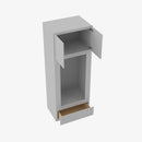 AB-OM3390B Double Door 33 Inch Tall Double Oven / Oven Microwave Cabinet | Lait Grey Grey - image 4