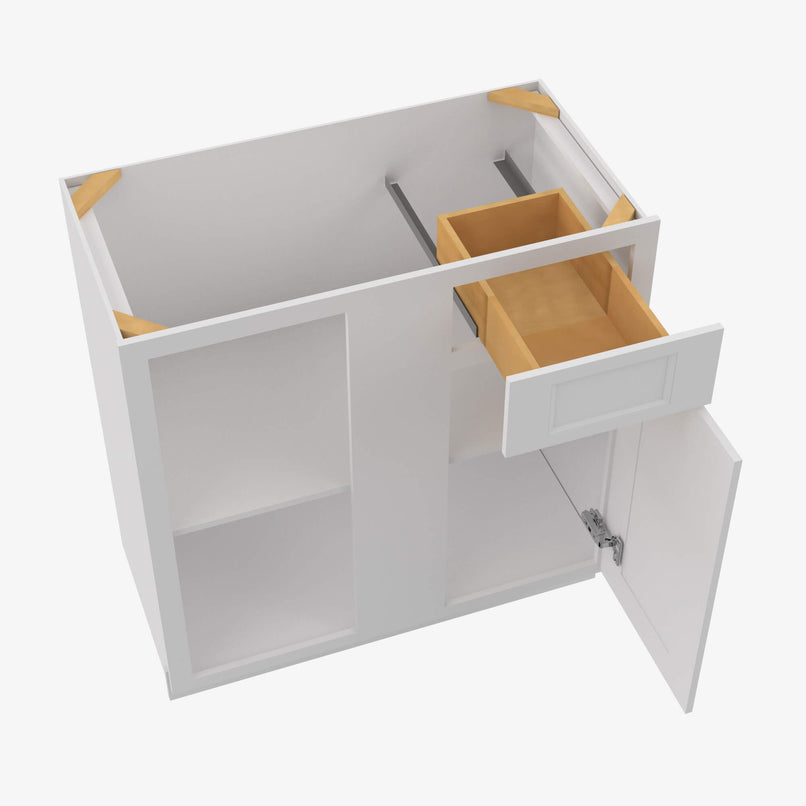 TW-BBLC45/48-42W Double Door 42 Inch Base Blind Corner Cabinets Cabinet | Uptown White - image 4