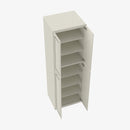 SL-WP2496B Four Door 24 Inch Tall Wall Pantry Cabinet with Butt Doors | Signature Pearl - image 4