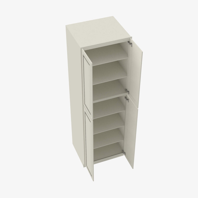 SL-WP2484B Four Door 24 Inch Tall Wall Pantry Cabinet with Butt Doors | Signature Pearl - image 4