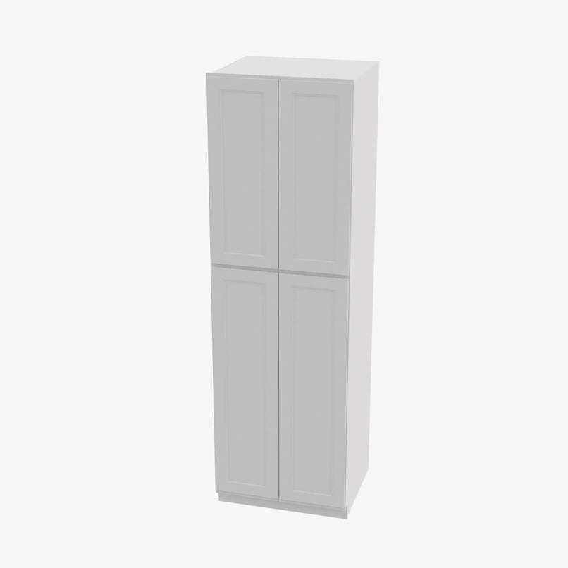 TW-WP3084B Four Door 30 Inch Tall Wall Pantry Cabinet with Butt Doors | Uptown White - image 2