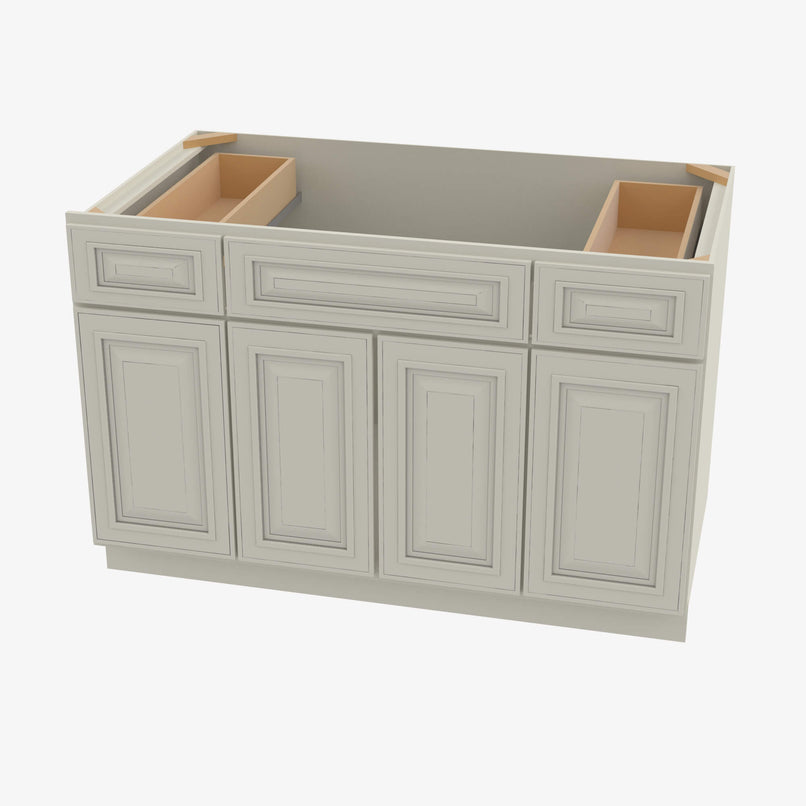 SL-S4821B12D-34-1/2 Double Door 48 Inch Sink Base Combo Vanity with Drawers | Signature Pearl - image 2