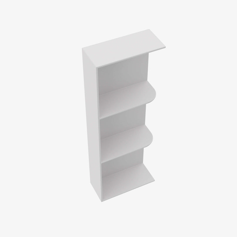 TW-WES530 Wall End Shelf with Open Shelves | TSG Forevermark Uptown White - image 4