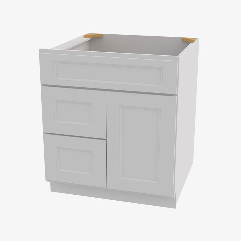 TW-S3621BDL-34-1/2 Double Door 36 Inch Sink Base Combo Vanity with Left Drawer | Uptown White - image 2