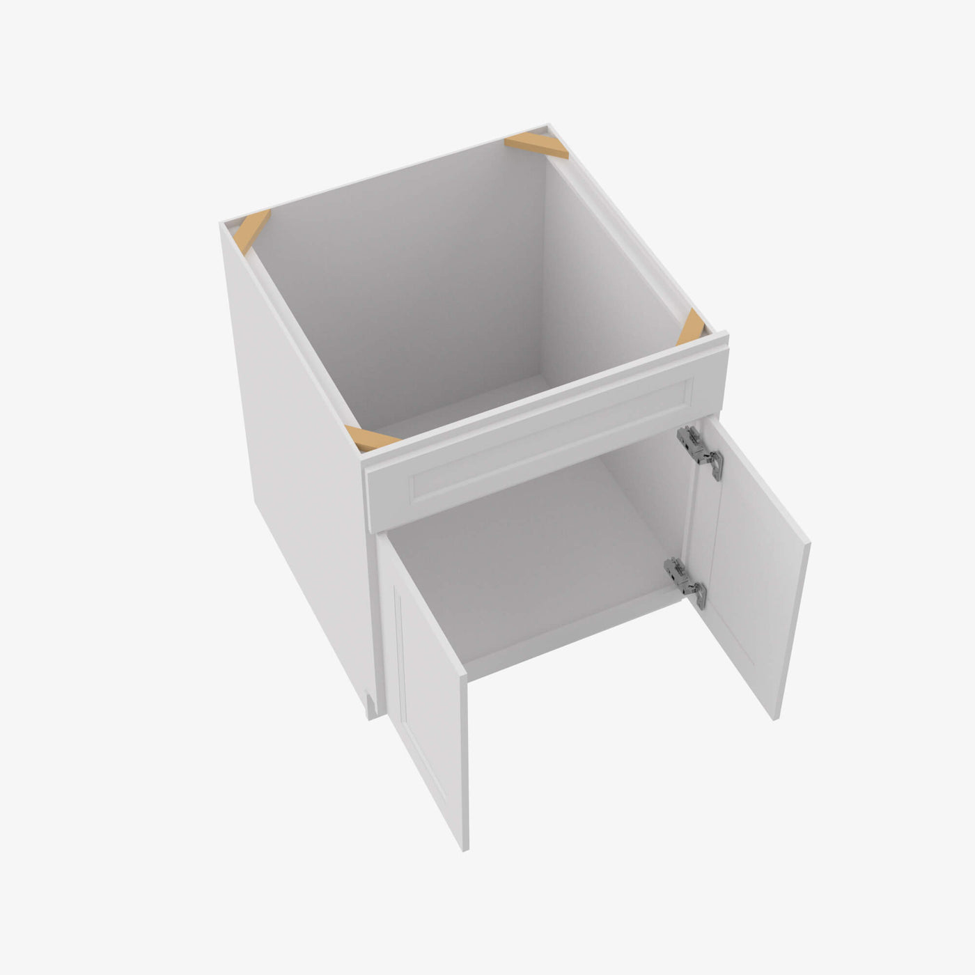 TW-S3021B-34-1/2 Double Door 30 Inch Sink Base Vanity with Drawers | Uptown White