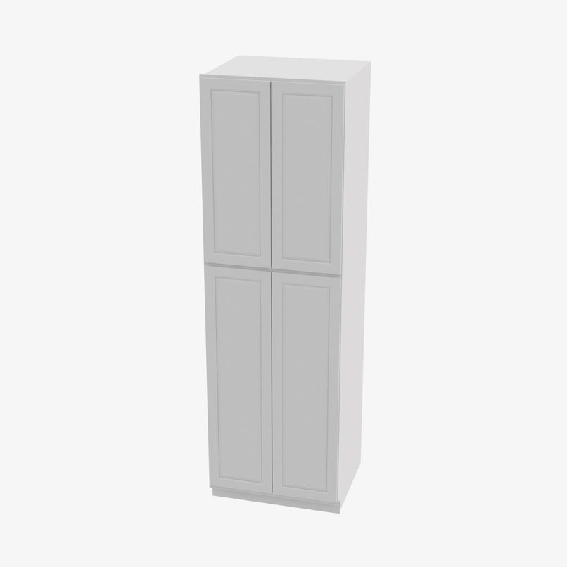 GW-WP2490B Four Door 24 Inch Tall Wall Pantry Cabinet with Butt Doors | Gramercy White - image 2