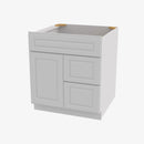 GW-S3621BDR-34-1/2 Double Door 36 Inch Sink Base Combo Vanity with Right Drawer | Gramercy White - image 2