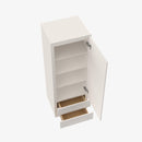 TQ-W2D1854 Single Door Cabinets 18 Inch Wall Cabinet With 2 Built-In Drawers | Townplace Crema - image 4