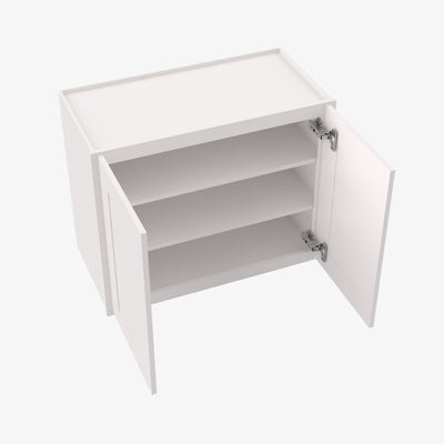 AW-W2436B Double Door 24 Inch Wall Cabinet | Ice White Shaker - image 1