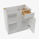 GW-BBLC42/45-39W Double Door 39 Inch Base Blind Corner Cabinets Cabinet | Gramercy White - image 4