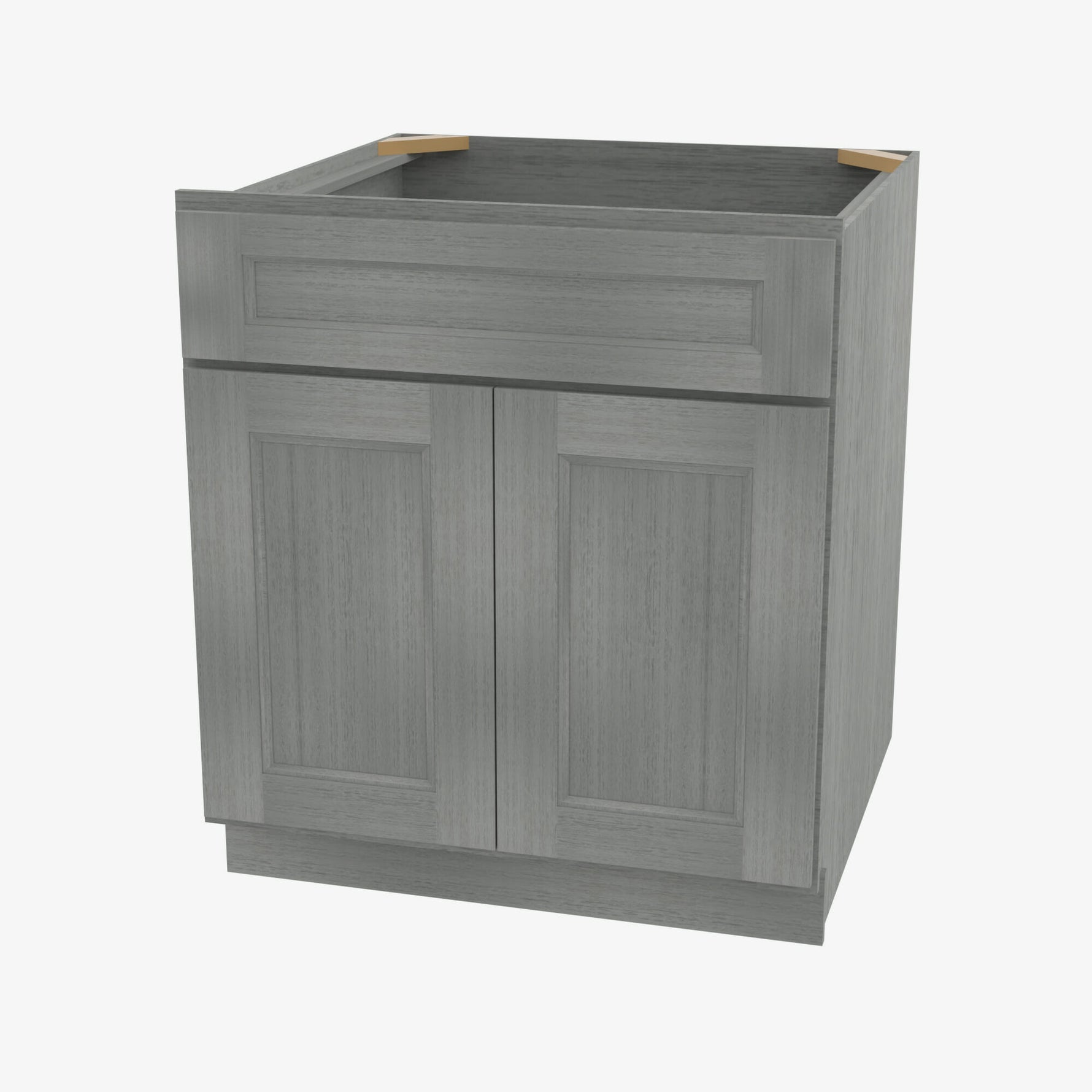 TG-S3021B-34-1/2 Double Door 30 Inch Sink Base Vanity with Drawers | Midtown Grey - image 4