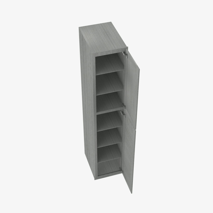 TG-WP1884 Double Door 18 Inch Tall Wall Pantry Cabinet | Midtown Grey - image 4