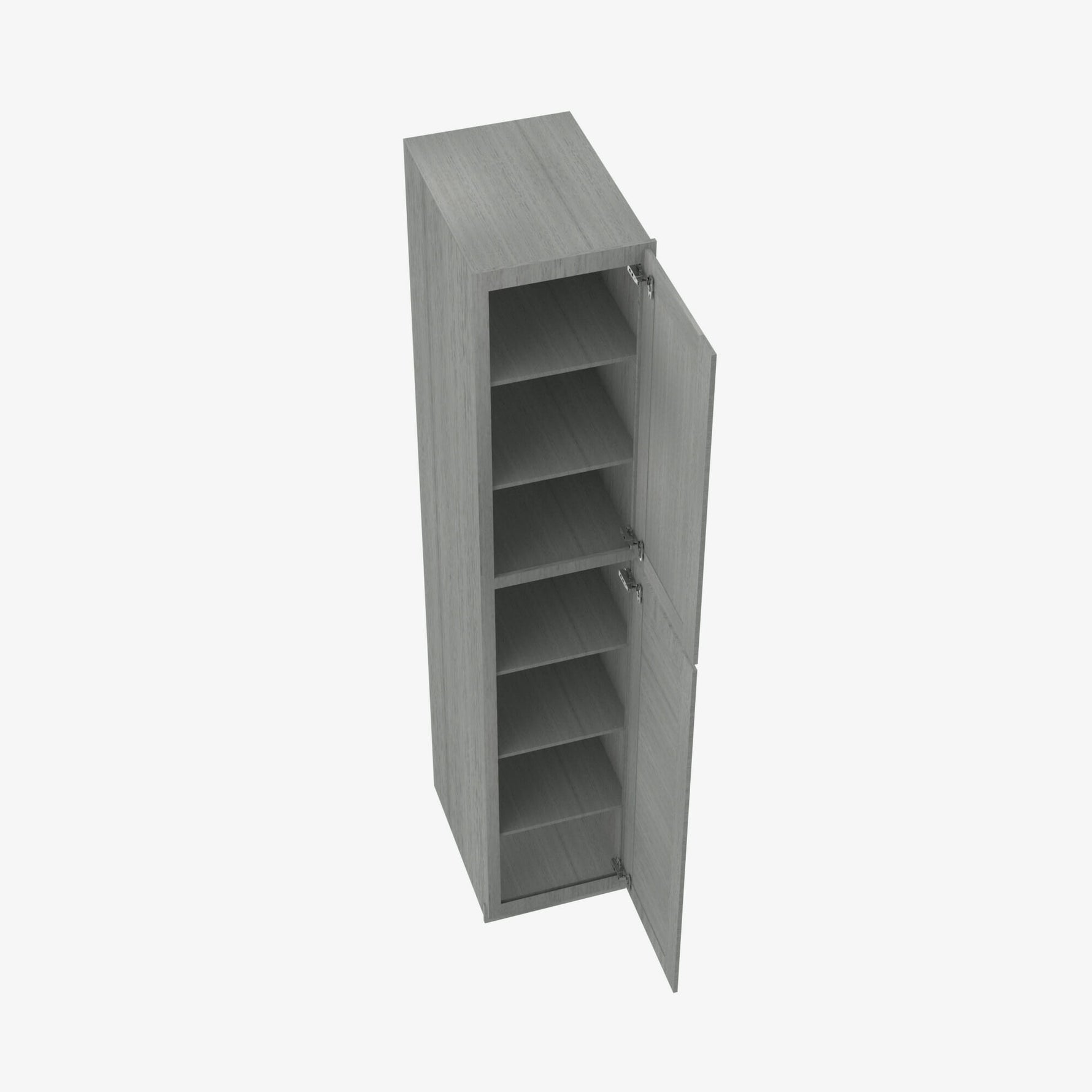 TG-WP1584 Double Door 15 Inch Tall Wall Pantry Cabinet | Midtown Grey - image 4