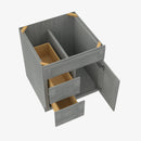 TG-S3621BDL-34-1/2 Double Door 36 Inch Sink Base Combo Vanity with Left Drawer | Midtown Grey - image 4