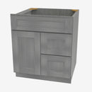TG-S3021DR-34-1/2 Single Door Cabinets 30 Inch Combo Vanity with Right Drawer | Midtown Grey - image 4