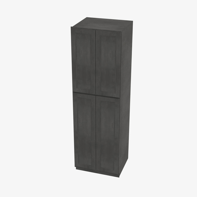 TS-WP2496B Four Door 24 Inch Tall Wall Pantry Cabinet with Butt Doors | Townsquare Grey - image 4