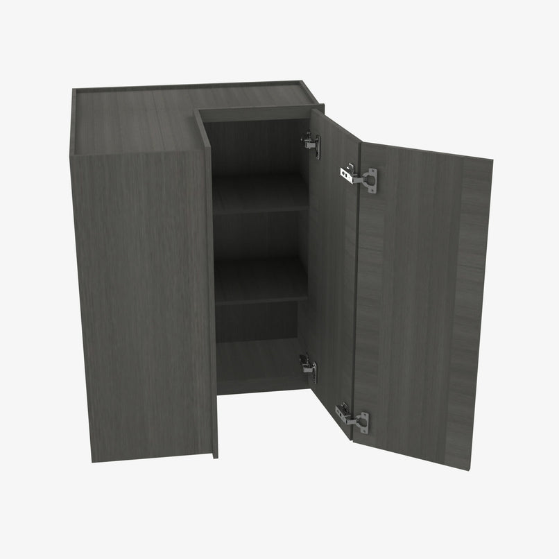 AG-WSQ2430 24 Inch Easy Reach Wall Corner Cabinet | Greystone Shaker - image 4