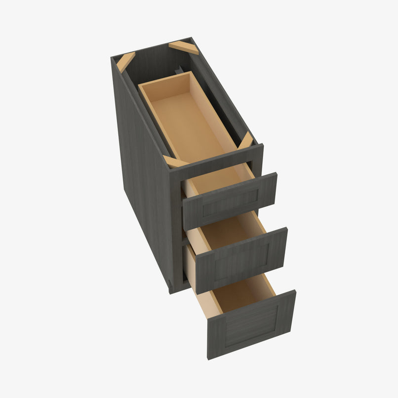 AG-DB30 3 30 Inch 3 Drawer Pack Base Cabinet | Greystone Shaker - image 4