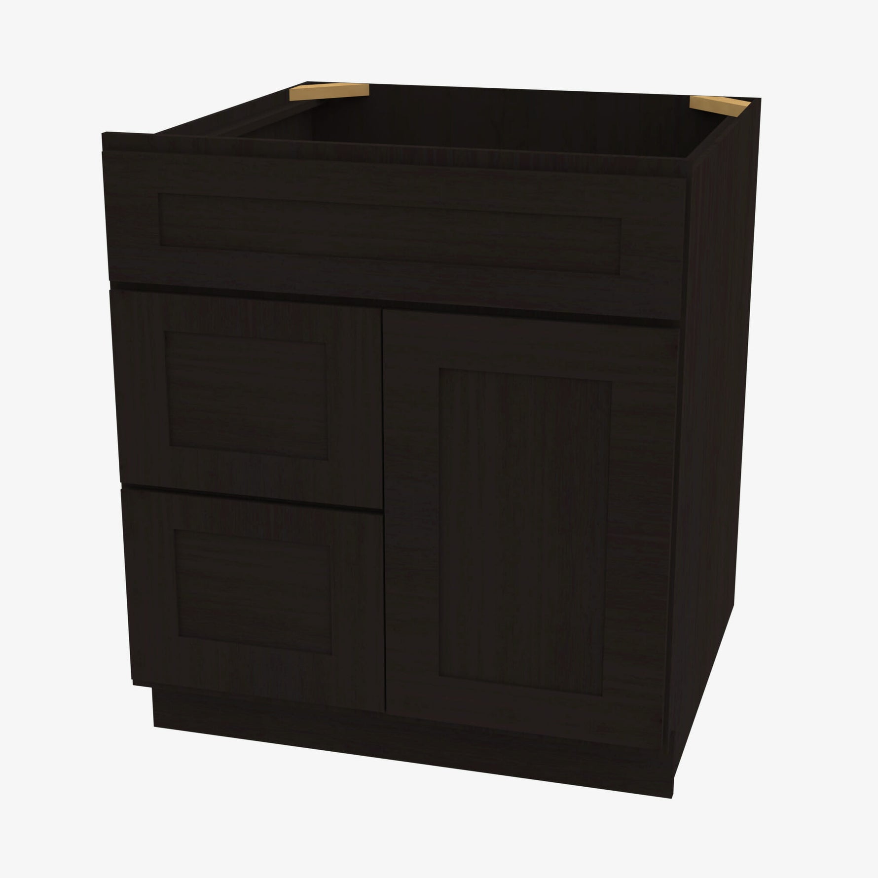 AG-S3021DL-34-1/2 Single Door Cabinets 30 Inch Combo Vanity with Left Drawer | Greystone Shaker - image 4