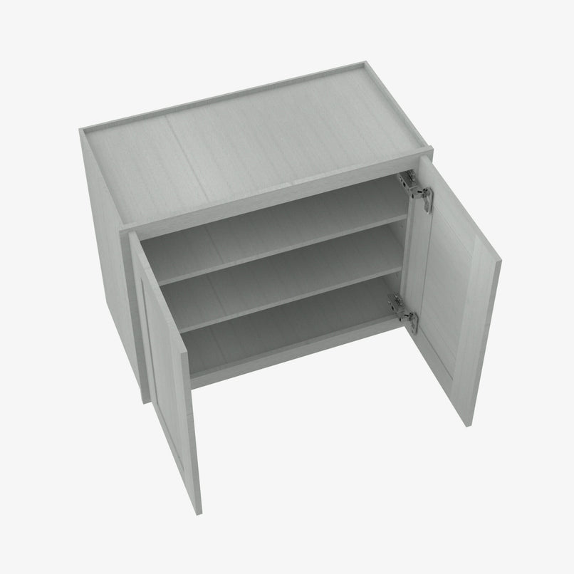 AN-W3636B Double Door 36 Inch Wall Cabinet | Nova Light Grey Shaker - image 4