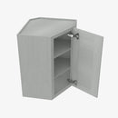 AN-WDC2436 Single Door Cabinets 24 Inch Wall Diagonal Corner Cabinet | Nova Light Grey Shaker - image 4