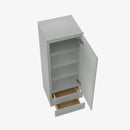 AN-W2D1854 Single Door Cabinets 18 Inch Wall Cabinet With 2 Built-In Drawers | Nova Light Grey Shaker - image 4