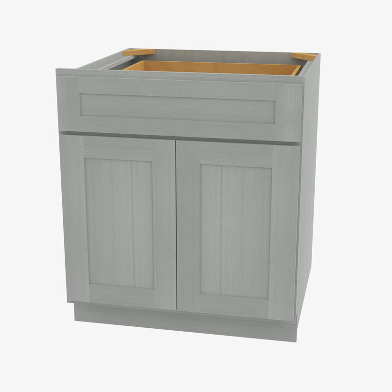 AN-B24B Double Door 24 Inch Base Cabinet | Nova Light Grey Shaker - image 4