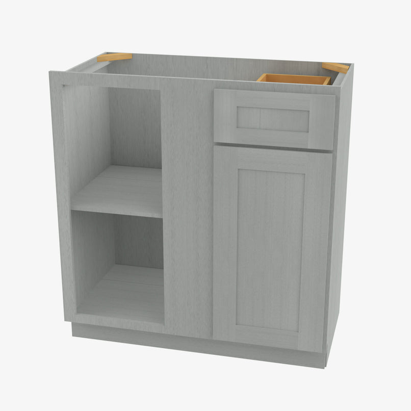 AN-BBLC42/45-39W Double Door 39 Inch Base Blind Corner Cabinets Cabinet | Nova Light Grey Shaker - image 4