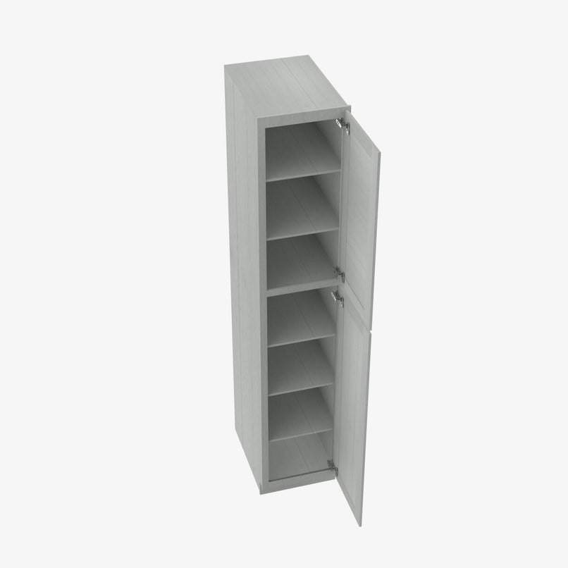 AN-WP1896 Double Door 18 Inch Tall Wall Pantry Cabinet | Nova Light Grey Shaker - image 4