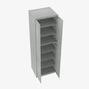 AN-WP2496B Four Door 24 Inch Tall Wall Pantry Cabinet with Butt Doors | Nova Light Grey Shaker - image 4
