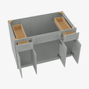 AN-S4821B12D-34-1/2 Double Door 48 Inch Sink Base Combo Vanity with Drawers | Nova Light Grey Shaker - image 4