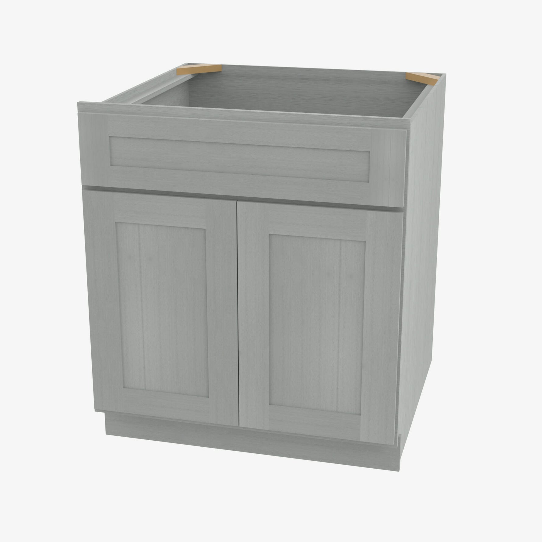 AN-S3021B-34-1/2 Double Door 30 Inch Sink Base Vanity with Drawers | Nova Light Grey Shaker - image 4