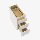 VW-DB30 3 30 Inch 3 Drawer Pack Base Cabinet | Rio Vista White Shaker - image 4