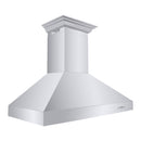 ZLINE 48 in. Professional Ducted Wall Mount Range Hood in Stainless Steel with Crown Molding (667CRN-48)