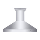 ZLINE 48 in. Professional Ducted Wall Mount Range Hood in Stainless Steel with Crown Molding (667CRN-48)