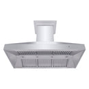 ZLINE 48 in. Professional Ducted Wall Mount Range Hood in Stainless Steel with Crown Molding (667CRN-48)