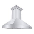 ZLINE 48 in. Professional Ducted Wall Mount Range Hood in Stainless Steel with Crown Molding (667CRN-48)