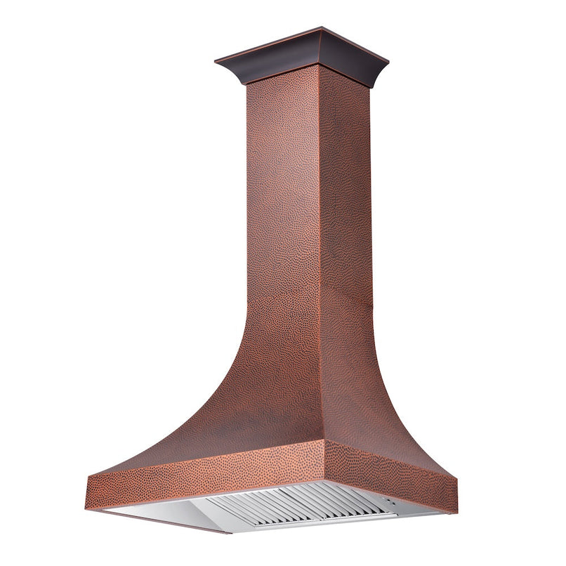 ZLINE 36 in. Designer Series Hand-Hammered Copper Finish Ducted Wall Mount Range Hood (8632H-36)