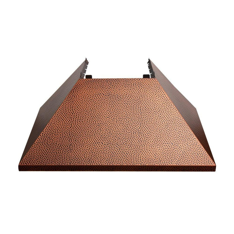 ZLINE 30 in. Ducted Satin Stainless Steel Wall Mount Range Hood with Hand-Hammered Copper Shell (8654HH-30)
