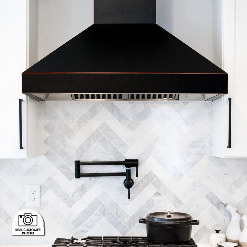 ZLINE 30 in. Designer Series Convertible Vent Wall Mount Range Hood in Oil-Rubbed Bronze (8667B-30)