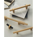 Vita Bella 4" Center to Center Modern Knurled Cabinet Bar Handle / Drawer Bar Pull with L Posts - image 2