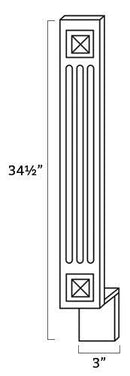 AP-A3BF Fluted Decorative Base Filler | TSG Forevermark Pepper Shaker - image 3