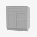 AB-S3621BDR-34-1/2 Double Door 36 Inch Sink Base Combo Vanity with Right Drawer | Lait Grey Shaker - image 3