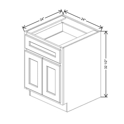 Fabuwood Quest Metro Java 24" W X 32 1/2" H X 24" D Double Door Base Cabinet - Left Side(LS) - image 1