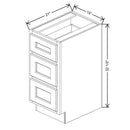 Fabuwood Quest Metro Frost 15" W X 32 1/2" H X 24" D Vanity Drawer Base Cabinet - Left Side(LS) - image 1