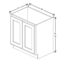 Fabuwood Quest Metro Java 30" W X 32 1/2" H X 24" D Vanity Base - Removable Front - Cabinet - No Finish - image 1