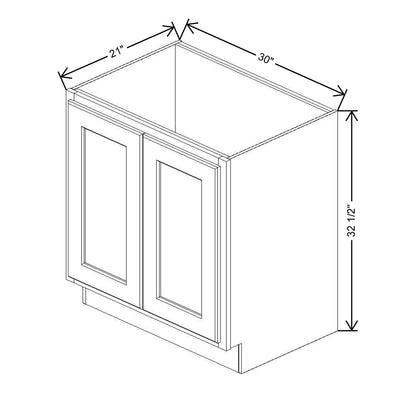 Fabuwood Quest Metro Java 30" W X 32 1/2" H X 24" D Vanity Base - Removable Front - Cabinet - No Finish - image 1