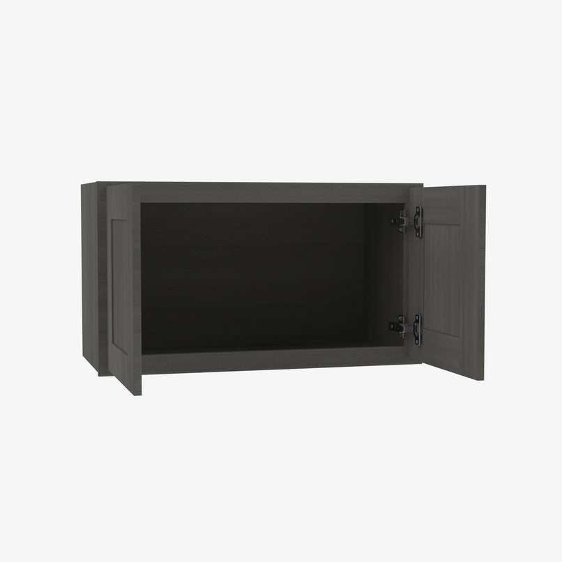 AG-W2412B Double Door 24 Inch Wall Cabinet | Greystone Shaker - image 3