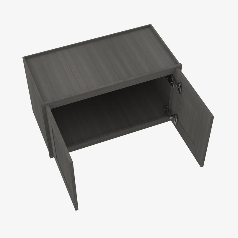 AG-W2412B Double Door 24 Inch Wall Cabinet | Greystone Shaker - image 4